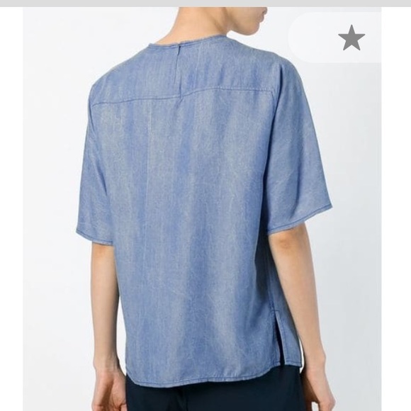 3.1 Phillip Lim  HOST PICK frayed denim top - Picture 4 of 8